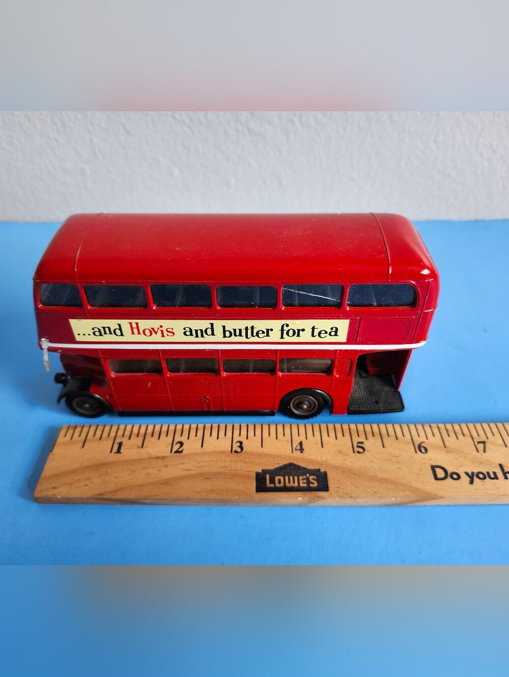 Vintage Solido 4402 AEC Double Decker London Bus 1/50 Diecast Hovis Flawed